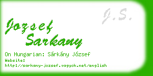 jozsef sarkany business card