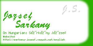 jozsef sarkany business card
